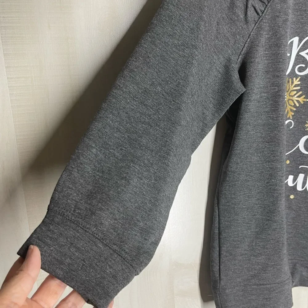 CATO new without‎ tags gray Baby it’s cold outside Holiday sweatshirt, size XS - Picture 8 of 16